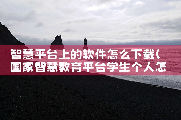智慧平台上的软件怎么下载