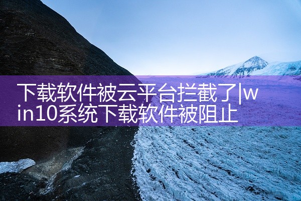下载软件被云平台拦截了